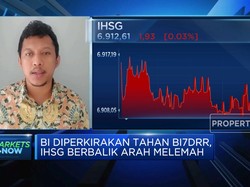 BI Diramal Tahan Suku Bunga, IHSG "Galau" Di Awal Perdagangan