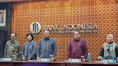 Jajaran Dewan Gubernur Bank Indonesia. (CNBC Indonesia/Anisa Sopiah)