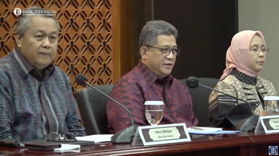 Pengumuman Hasil RDG Bulanan Bulan Februari 2023. (Tangkapan Layar Youtube Bank Indonesia)