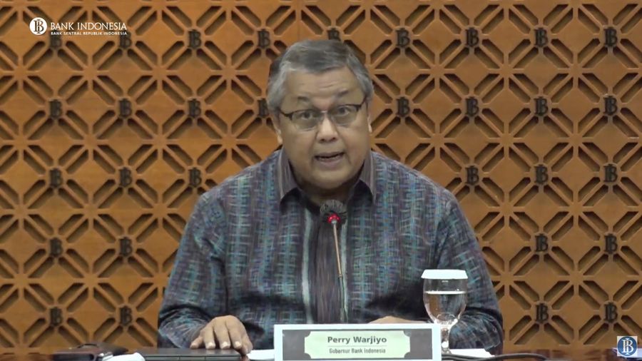 Pengumuman Hasil RDG Bulanan Bulan Februari 2023. (Tangkapan Layar Youtube Bank Indonesia)