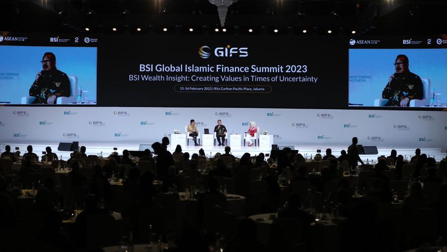 Suasana BSI Global Islamic Finance Summit 2023 hari ke 2 pada (16/2/2023). (CNBC Indonesia/Tri Susilo)