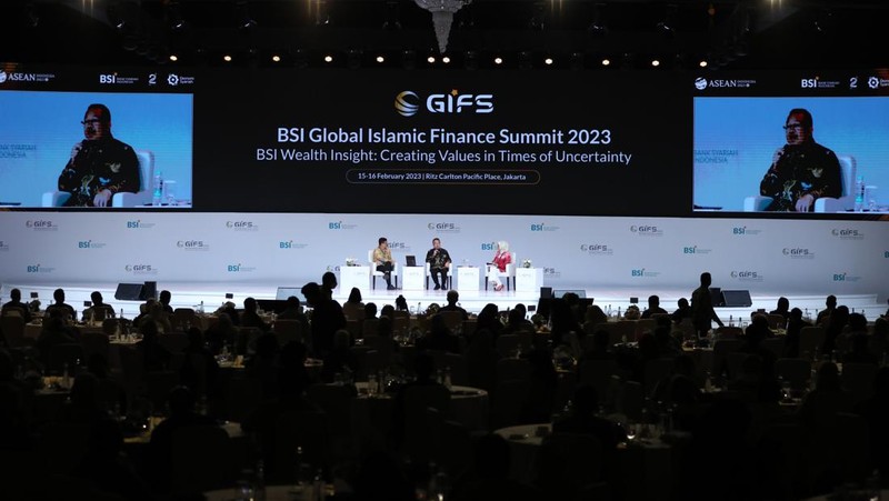 Suasana BSI Global Islamic Finance Summit 2023 hari ke 2 pada (16/2/2023). (CNBC Indonesia/Tri Susilo)