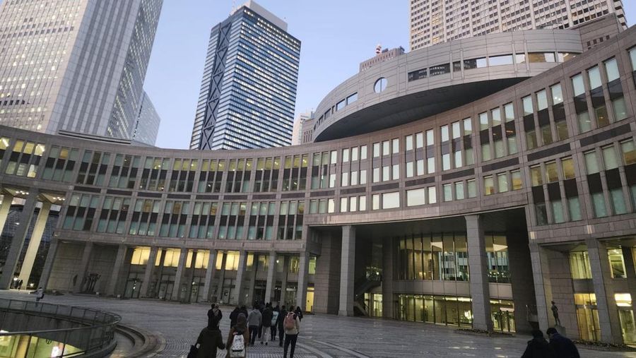 Pelataran depan Kantor DPRD Tokyo. (CNBC Indonesia/Tommy Patrio Sorongan)