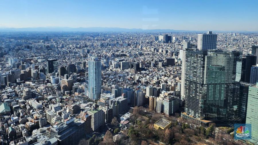 Pemandangan kota dari gedung Pemerintah Metropolis Tokyo (CNBC Indonesia/Tommy Patrio Sorongan)