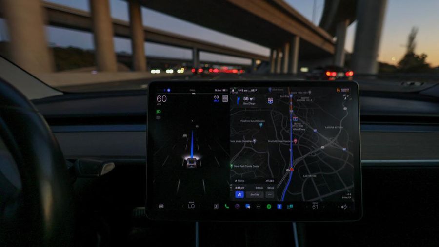 Tesla cars sit at Tesla's Giga Texas automotive manufacturing facility in Austin, Texas, on Thursday, Feb. 16, 2023. U.S. safety regulators have pressured Tesla into recalling nearly 363,000 vehicles with its “Full Self-Driving” system because it misbehaves around intersections and doesn't always follow speed limits.  (Jay Janner/Austin American-Statesman via AP)