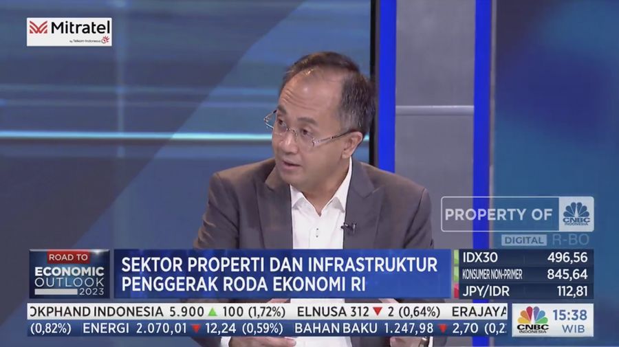 Direktur Investasi Mitratel Hendra Purnama, dalam Road to Economic Outlook CNBC Indonesia, Senin (20/2/2023). (Tangkapan Layar CNBC Indonesia TV)