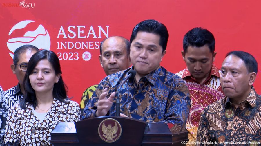 Keterangan Pers Ketua Umum PSSI, Kantor Presiden, 20 Februari 2023 (Tangkapan layar Youtube Setpres RI)