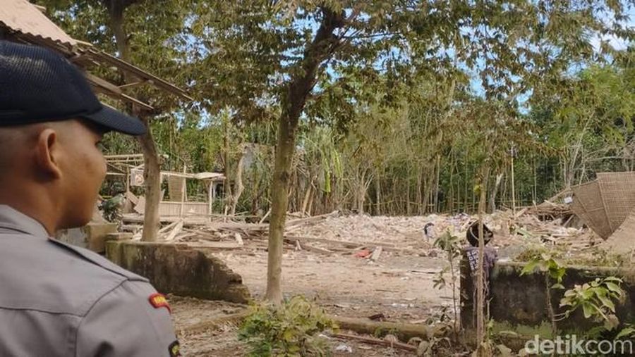 TKP ledakan petasan di Blitar. (Dok. DetikJatim/Erliana Riady)