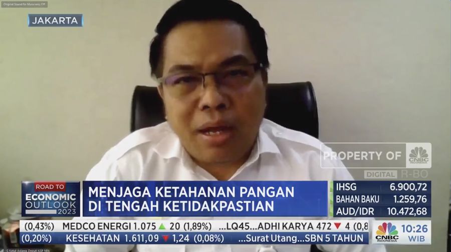 Deputi I Bidang Ketersediaan & Stabilisasi Pangan BAPANAS I Gusti Ketut Astawa, dalam acara Food Agri Outlook mengusung tema 