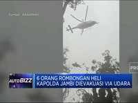 Empat Orang Rombongan Heli Kapolda Jambi Dievakuasi Via Udara