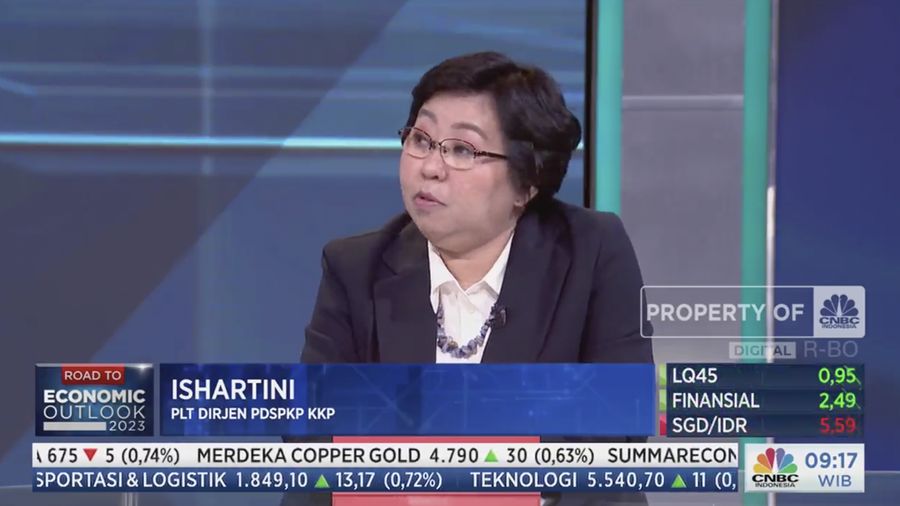 Pit. Dirjen PDSPKP Ir. Ishartini, dalam acara Food Agri Outlook mengusung tema 