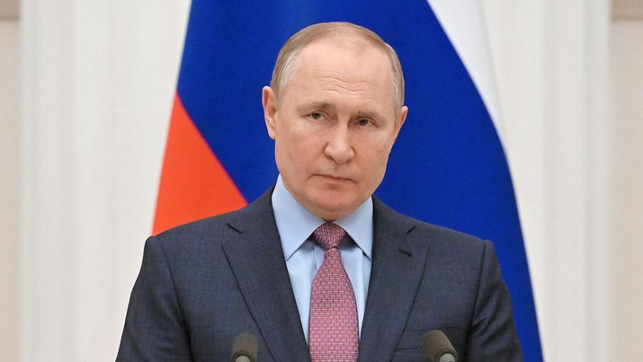 President Vladimir Putin saat konpres (Sputnik/AFP via Getty Images/SERGEI GUNEYEV) President Vladimir Putin saat konpres (Sputnik/AFP via Getty Images/SERGEI GUNEYEV)