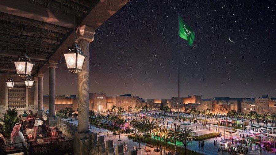 Putra Mahkota Saudi Mohammed bin Salman (MbS) akan membangun gedung raksasa berbentuk kubus atau The Mukaab yang dikritik sejumlah pihak sebagai Ka'bah baru. (Tangkapan layar newmurabba.com)