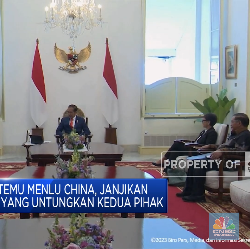 Perdana! Usai Dilantik, Menlu China Bertemu Jokowi
