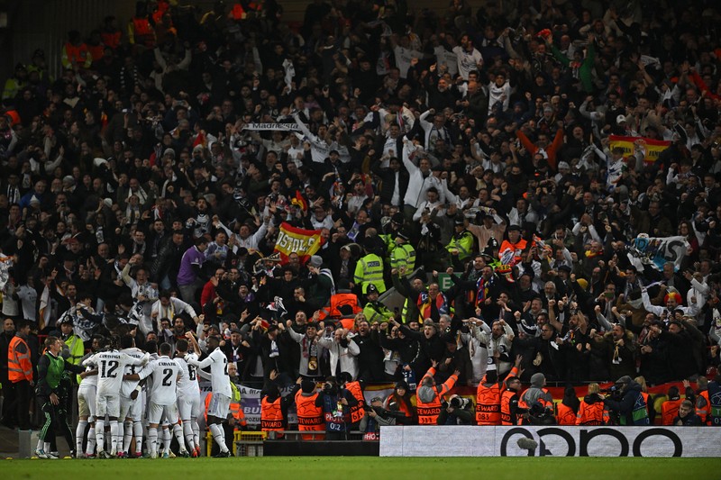 Liverpool menjamu Real Madrid pada laga leg pertama babak 16 besar Liga Champions di Anfield, Rabu (22/2/2023) dini hari WIB. (Liverpool FC via Getty Images/Andrew Powell) Liverpool menjamu Real Madrid pada laga leg pertama babak 16 besar Liga Champions di Anfield, Rabu (22/2/2023) dini hari WIB. (Liverpool FC via Getty Images/Andrew Powell)