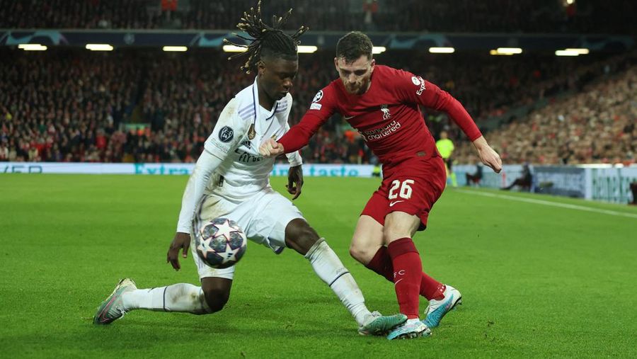 Liverpool menjamu Real Madrid pada laga leg pertama babak 16 besar Liga Champions di Anfield, Rabu (22/2/2023) dini hari WIB. (Liverpool FC via Getty Images/Andrew Powell)
