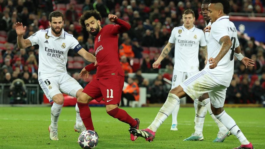 Liverpool menjamu Real Madrid pada laga leg pertama babak 16 besar Liga Champions di Anfield, Rabu (22/2/2023) dini hari WIB. (REUTERS/PHIL NOBLE)