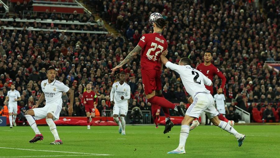 Liverpool menjamu Real Madrid pada laga leg pertama babak 16 besar Liga Champions di Anfield, Rabu (22/2/2023) dini hari WIB. (Liverpool FC via Getty Images/Andrew Powell)