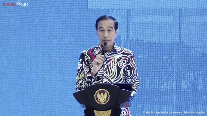 Pengarahan Presiden Jokowi pada pembukaan Rakernas APPSI tahun 2023, Balikpapan, (23/2/2023). (Tangkapan layar Youtube Setpres RI)