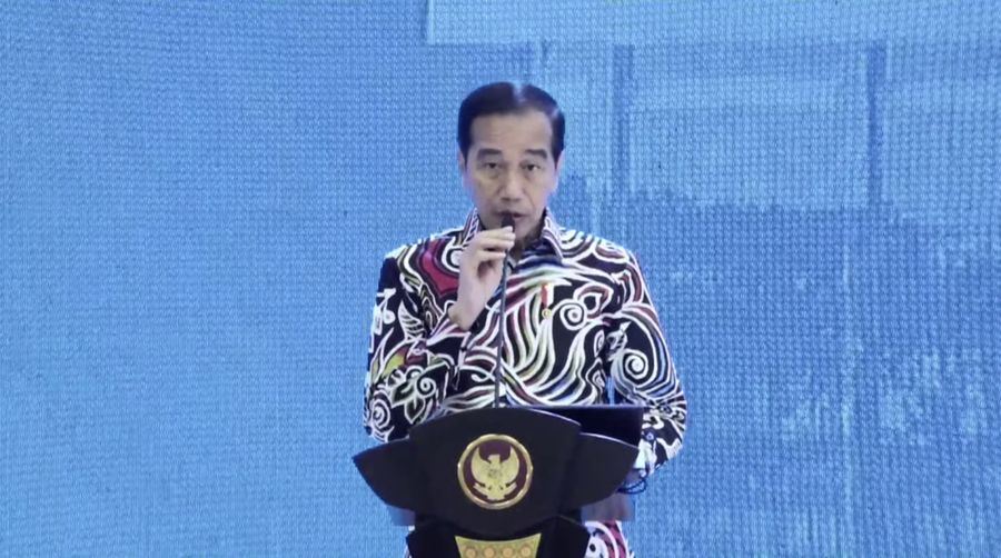 Pengarahan Presiden Jokowi pada pembukaan Rakernas APPSI tahun 2023, Balikpapan, (23/2/2023). (Tangkapan layar Youtube Setpres RI)