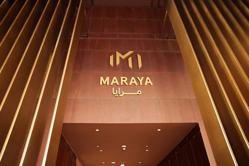 Gedung cermin Maraya di Al Ula, Arab Saudi, pada Selasa, 6 November 2022. Kementerian Pariwisata menargetkan 12 juta turis asing tahun ini, dengan pariwisata di jalur yang tepat untuk berkontribusi sekitar 4% dari hasil ekonomi, Menteri Pariwisata Ahmed Al Khateeb dikatakan. (Maya Siddiqui/Bloomberg via Getty Images)