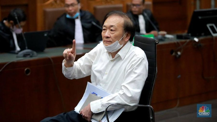 Terdakwa kasus korupsi lahan sawit PT Duta Palma, Surya Darmadi menjalani sidang vonis di di ruang Tipikor Pengadilan Negeri Jakarta Pusat, Kamis (23/2). (²©²ÊÍøÕ¾/Muhammad Sabki)