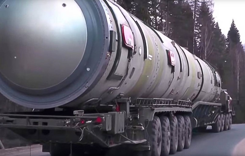 Rudal balistik antarbenua RS-28 Sarmat. (Kantor Pers dan Informasi Kementerian Pertahanan Federasi Rusia) Rudal balistik antarbenua RS-28 Sarmat. (Kantor Pers dan Informasi Kementerian Pertahanan Federasi Rusia)