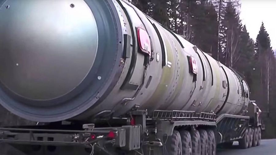 Rudal balistik antarbenua RS-28 Sarmat. (Kantor Pers dan Informasi Kementerian Pertahanan Federasi Rusia)