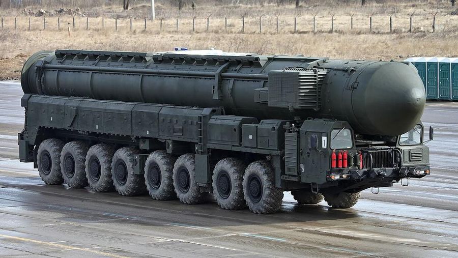Rudal balistik antarbenua RS-28 Sarmat. (Kantor Pers dan Informasi Kementerian Pertahanan Federasi Rusia)