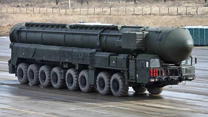 Rudal balistik antarbenua RS-28 Sarmat. (Kantor Pers dan Informasi Kementerian Pertahanan Federasi Rusia)