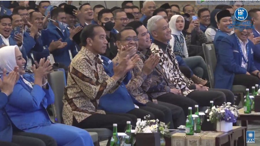 Presiden Jokowi saat pembukaan Workshop Nasional Partai Amanat Nasional (PAN) pada (26/2). (Tangkapan Layar Youtube PAN TV)