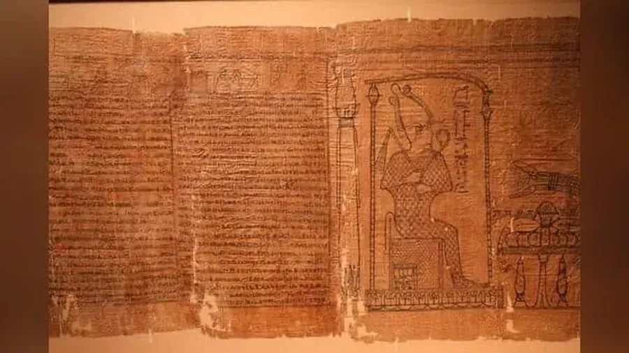 Isi Kitab Kematian (Book of the Dead) yang menggambarkan Osiris.