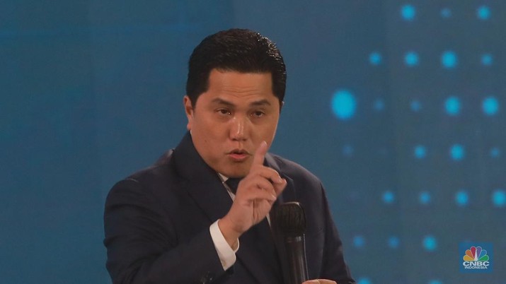 MENTERO BUMN, Erick Thohir sebagai pembicara kunci dalam Economic Outlook 2023 dengan tema MENTERO BUMN, Erick Thohir sebagai pembicara kunci dalam Economic Outlook 2023 dengan tema