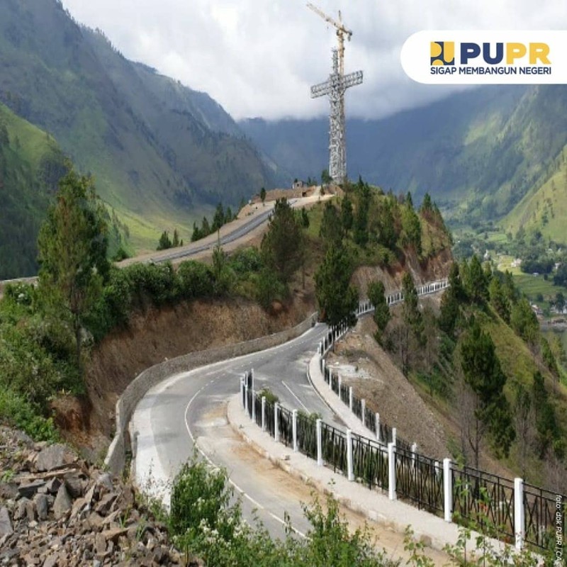 Pembangunan Objek Wisata Rohani Patung Yesus Kristus setinggi 61 meter di Bukit Sibea-bea Desa Janji Martahan Kecamatan Harian. (Samosirkab.go.id)