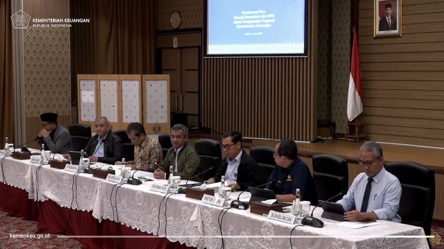 Konferensi Pers Sinergi Kemenkeu dan KPK dalam Pengawasan Pegawai Kementerian Keuangan