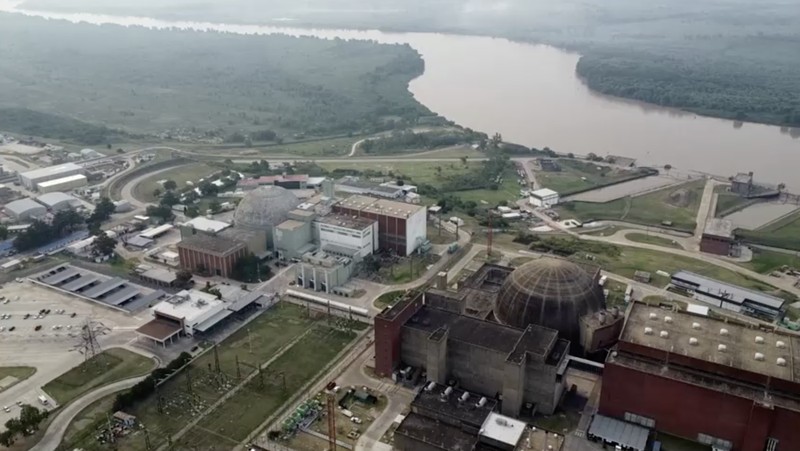 General view of Atucha I nuclear power plant during a blackout that included parts of the capital Buenos Aires, and the central regions of Santa Fe, Neuquen, Cordoba and Mendoza, according to a statement from the Energy secretariat, in Zarate, on the outskirts of Buenos Aires, Argentina, March 1, 2023. REUTERS/Matias Baglietto