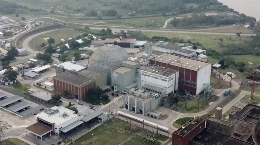 General view of Atucha I nuclear power plant during a blackout that included parts of the capital Buenos Aires, and the central regions of Santa Fe, Neuquen, Cordoba and Mendoza, according to a statement from the Energy secretariat, in Zarate, on the outskirts of Buenos Aires, Argentina, March 1, 2023. REUTERS/Matias Baglietto