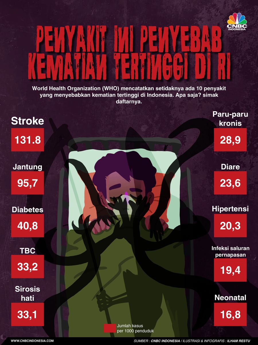 Baca! Penyakit Ini Penyebab Kematian Tertinggi di RI