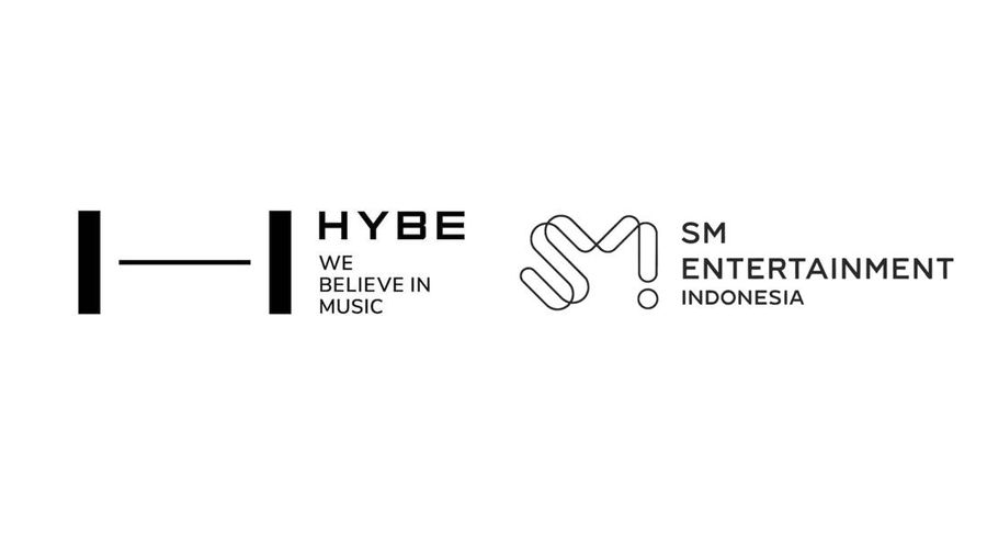 Ilustrasi Hybe dan SM Entertainment