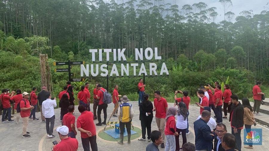 Titik Nol IKN Nusantara. (CNBC Indonesia/Ayyi Achmad Hidayah)