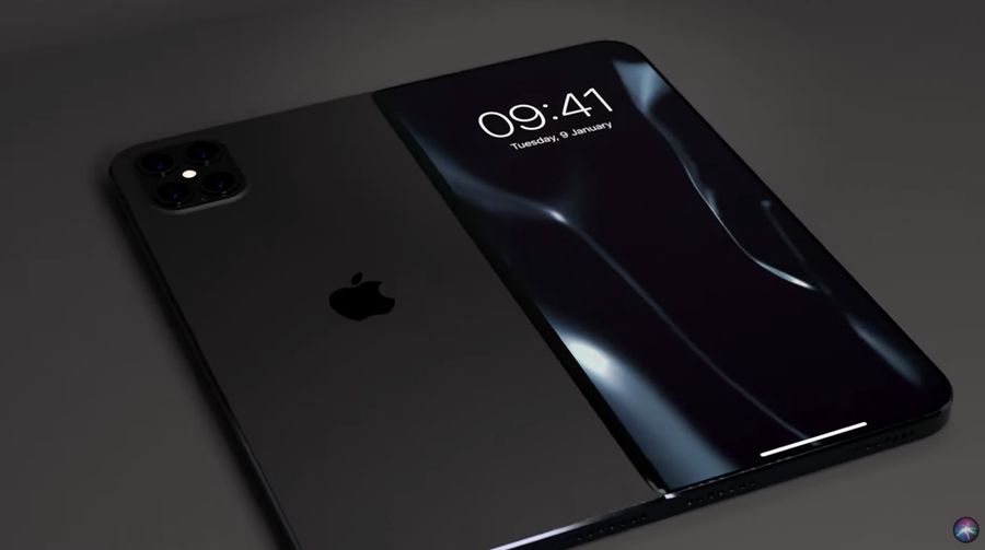 Apple Foldable Phone Concept. (Tangakapan Layar Youtube  #ios beta news)