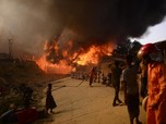 Kebakaran Hebat Melanda Pengungsi Rohingya, Ini Penampakannya