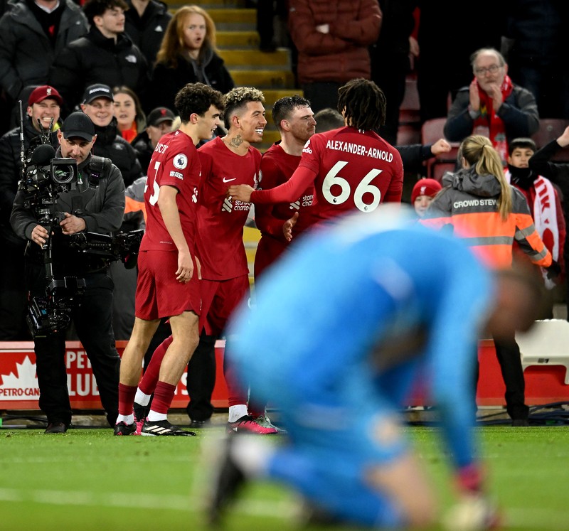 Manchester United Scott McTominay terlihat murung usai pertandingan Premier League di Anfield, Liverpool. Tanggal pengambilan gambar: Minggu 5 Maret 2023. Manchester United Scott McTominay terlihat murung usai pertandingan Premier League di Anfield, Liverpool. Tanggal pengambilan gambar: Minggu 5 Maret 2023. (Peter Byrne/PA Images via Getty Images)
