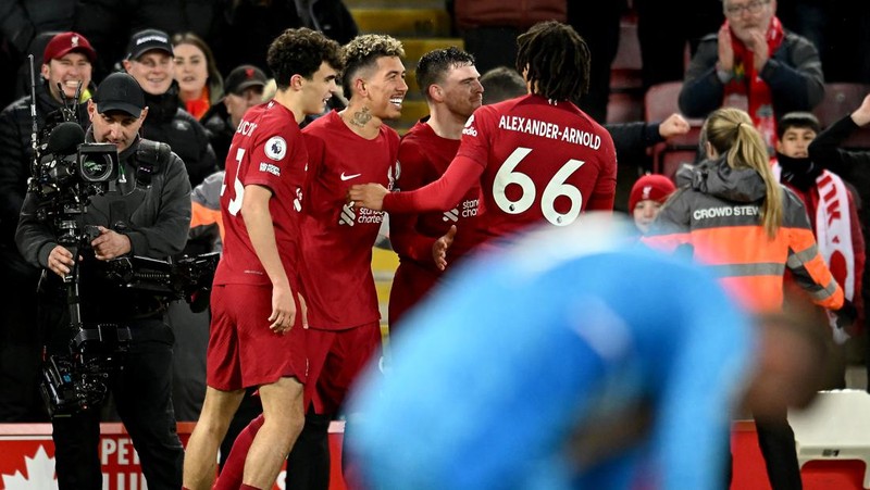 Manchester United Scott McTominay terlihat murung usai pertandingan Premier League di Anfield, Liverpool. Tanggal pengambilan gambar: Minggu 5 Maret 2023. (Peter Byrne/PA Images via Getty Images)