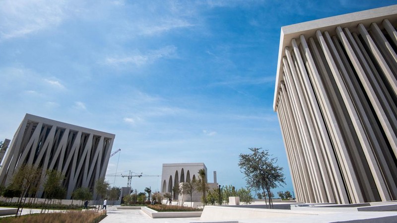Sinagoga Moses Ben Maimon digambarkan selama tur media di Abrahamic Family House di Abu Dhabi pada 21 Februari 2023. - Uni Emirat Arab telah membuka pusat yang menampung masjid, gereja, dan sinagog resmi pertama di negara itu dengan tujuan untuk mempromosikan koeksistensi antaragama di negara Muslim. (RYAN LIM/AFP via Getty Images)