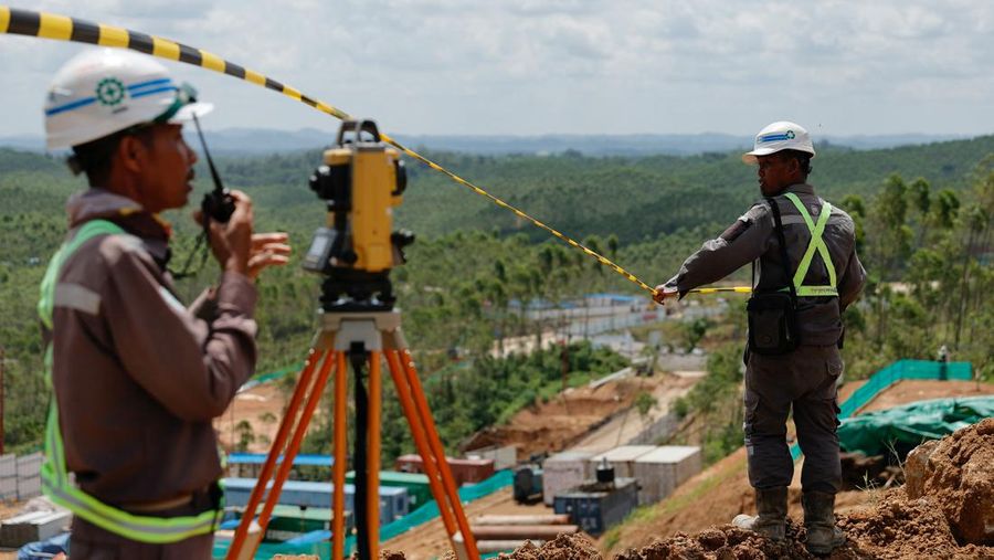 Progres pembangunan ibu kota baru Indonesia yang dikenal sebagai Ibu Kota Negara Nusantara (IKN). REUTERS/Willy Kurniawan