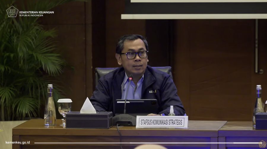 Konferensi Pers Perkembangan Pemeriksaan Sdr RAT dan Sdr ED. (Tangkapan Layar Youtube Ministry of Finance Republic of Indonesia)