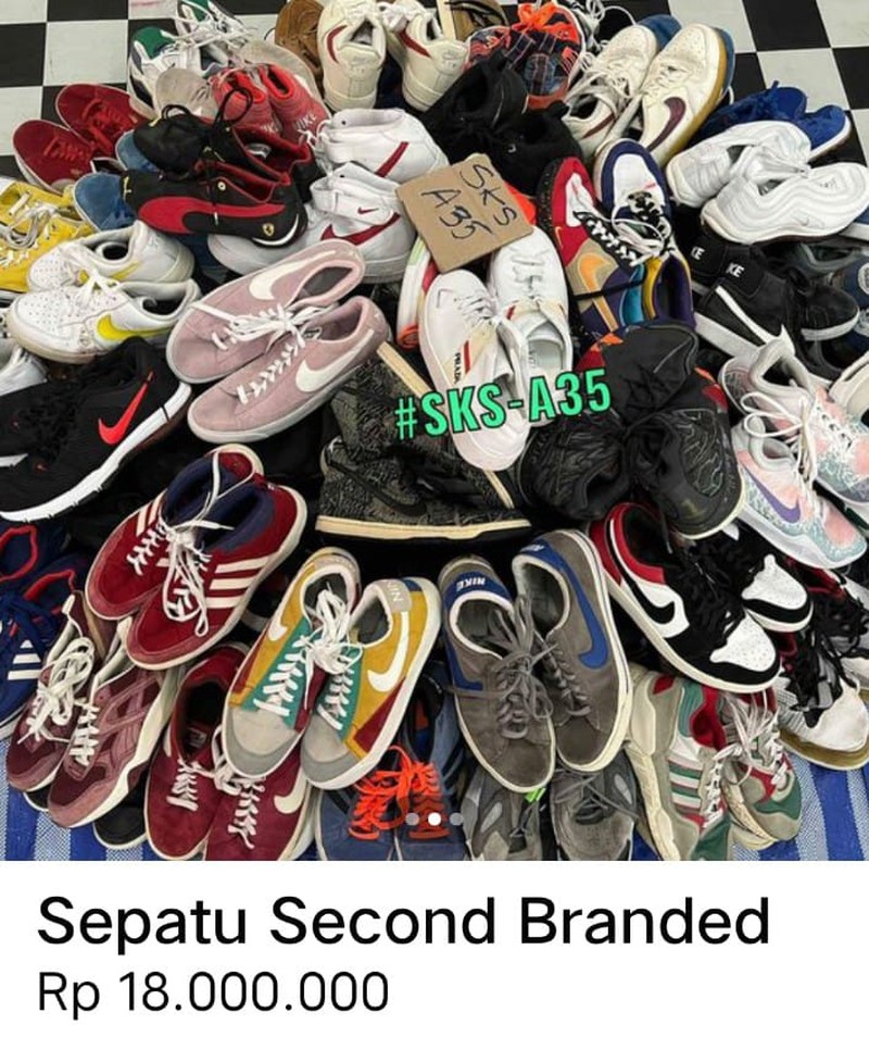 Sepatu branded impor bekas ramai dijual di media sosial, menyerang pasar Indonesia! Sepatu branded impor bekas ramai dijual di media sosial, menyerang pasar Indonesia! (Tangkapan Layar Toko Online)