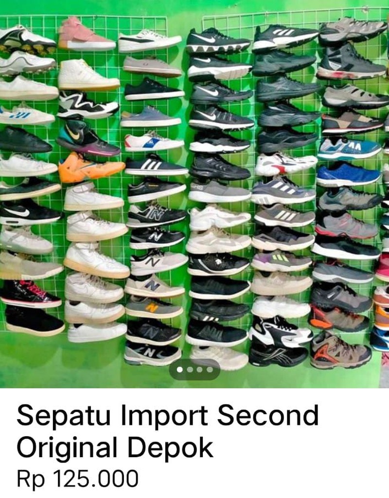 Sepatu branded impor bekas ramai dijual di media sosial, menyerang pasar Indonesia! Sepatu branded impor bekas ramai dijual di media sosial, menyerang pasar Indonesia! (Tangkapan Layar Toko Online)