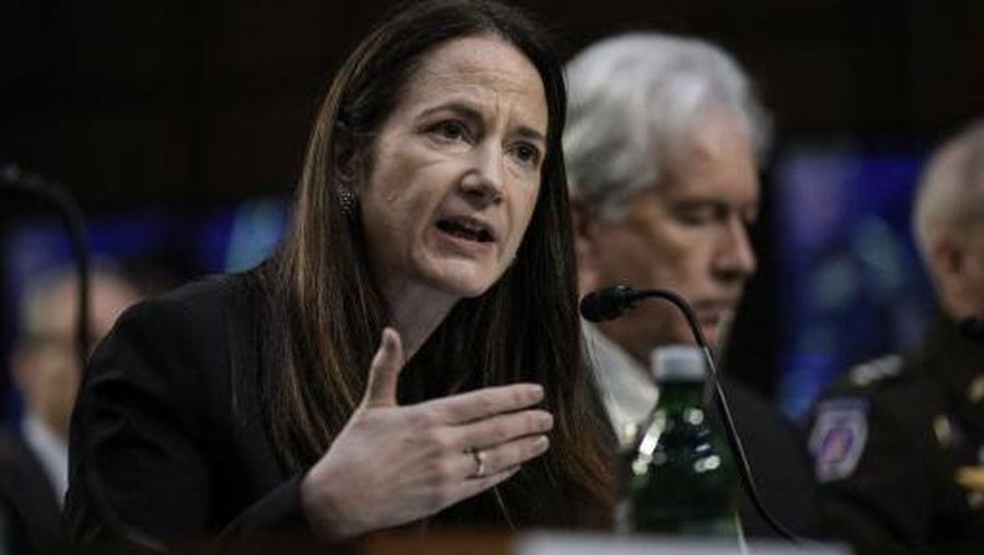 WASHINGTON, DC - MARCH 8: Director of National Intelligence Avril Haines testifies during a Senate Intelligence Committee hearing concerning worldwide threats, on Capitol Hill March 8, 2023 in Washington, DC. The leaders of the intelligence agencies testified on a wide range of issues, including China, Covid-19 origins, and TikTok. Drew Angerer/Getty Images/AFP (Photo by Drew Angerer / GETTY IMAGES NORTH AMERICA / Getty Images via AFP)